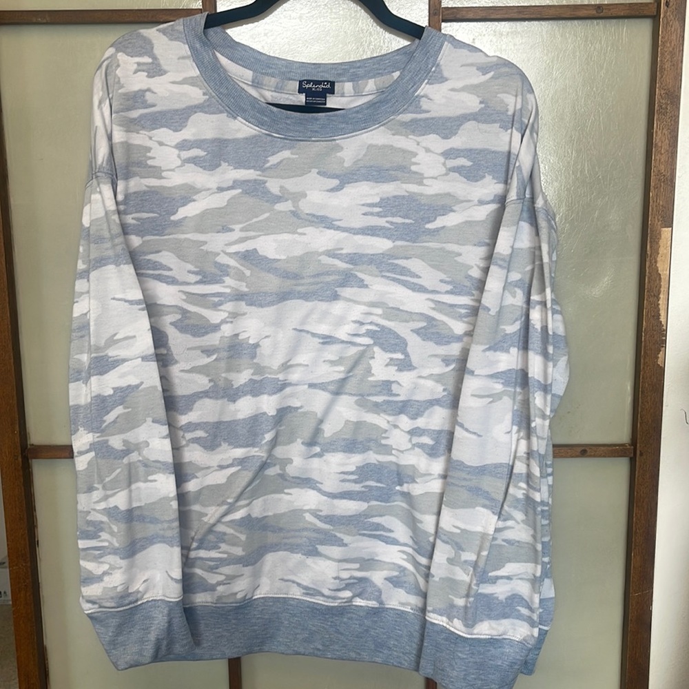 SPLENDID Long Sleeved Light Camo Sweater